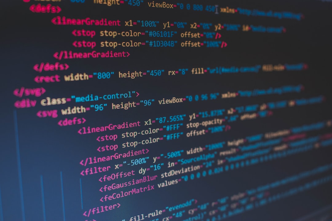 Computer screen displaying web development code